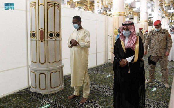 Mauritania's Prime Minister Mohamed Ould Bilal Massoud visited the Prophet’s Mosque in Madinah on Thursday.