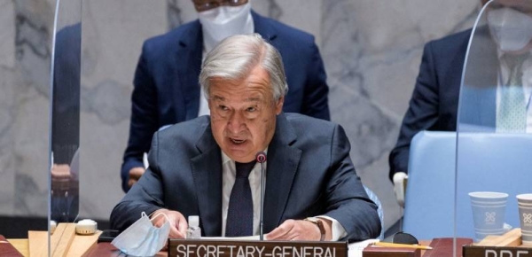 United Nations Secretary-General António Guterres briefs an emergency UN Security Council meeting on the situation in Afghanistan. — courtesy UN Photo/Manuel Elías