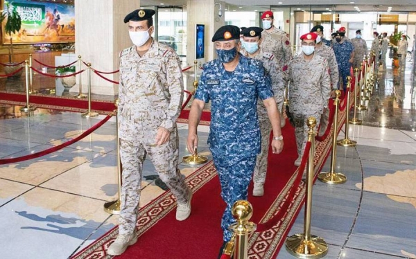 Commander of the Royal Saudi Naval Forces Vice Admiral Fahd Bin Abdullah Al-Ghafili received the Commander of Royal Bahraini Naval Force Rear Admiral Mohammed Yousef Al-Asam.