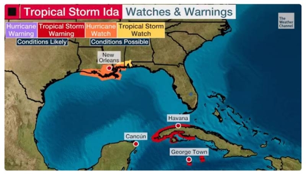 Tropical Storm Ida could bring hurricane force winds to the Gulf Coast