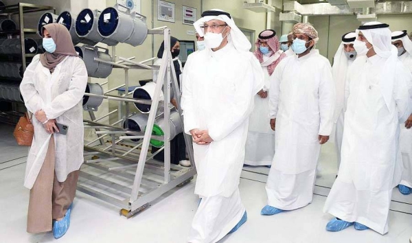 Minister of Investment of the Kingdom of Saudi Arabia Eng. Khalid bin Abdulaziz Al-Falih and the accompanying delegation visited Monday the Public Establishment for Industrial Estates 