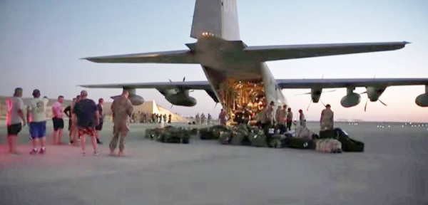 American soldiers are seen in this a final airlift from Kabul, and thus ending the US war on Afghanistan.