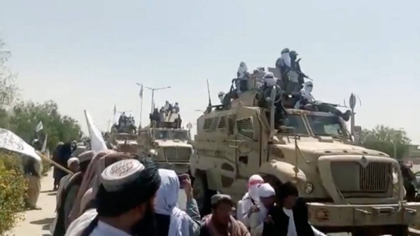 The Taliban continued their victory celebrations Wednesday with a military parade through Kandahar in southern Afghanistan. — courtesy photo