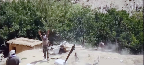 A videograb of the fighting in Panjshir Valley, north of Kabul, Afghanistan.