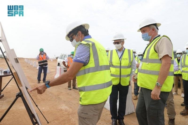 The Minister of Environment, Water and Agriculture (MEWA) Eng. Abdul Rahman Al-Fadhli made an inspection tour of the project site.