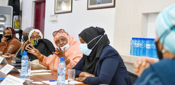 The UN Deputy Secretary-General Amina Mohammed (foreground right) meets women leaders in Mogadishu, Somalia. — courtesy UNSOM