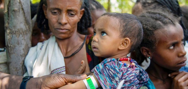 A child is screened for malnutrition in Adikeh in Wajirat in Tigray, Ethiopia. — courtesy UNICEF/Christine Nesbitt