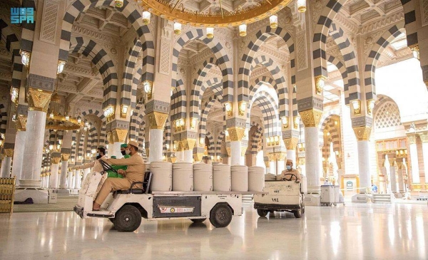 Zamzam containers return to Prophet’s Mosque after a hiatus of over one and a half years