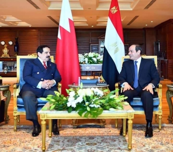 Egyptian President Abdel-Fattah El-Sisi met with Bahraini King Hamad bin Isa Al Khalifa in the Red Sea resort city of Sharm el-Sheikh. — Courtesy photo.