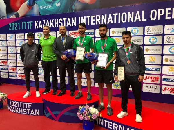 The Saudi national table tennis team won two silver and one bronze medals in the Kazakhstan International Table Tennis Tournament.