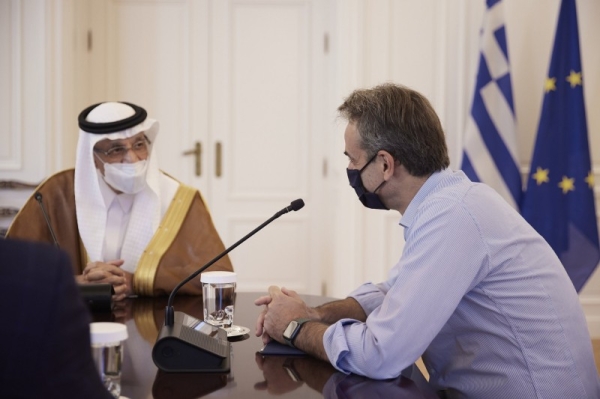Al-Falih met with Greek Prime Minister Kyriakos Mitsotakis on Wednesday. 