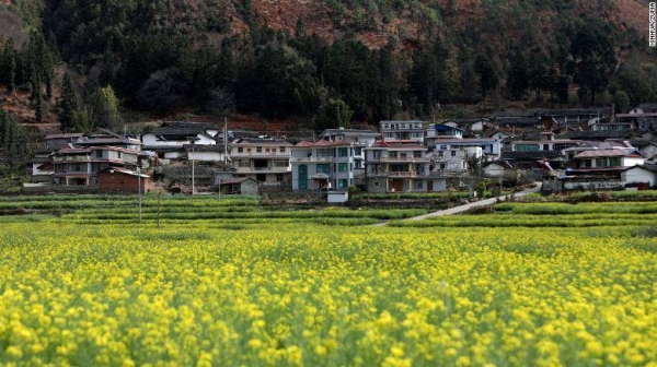 The Puwei township of Panzhihua City, in China's southwest Sichuan province, pictured on February 19, 2019.