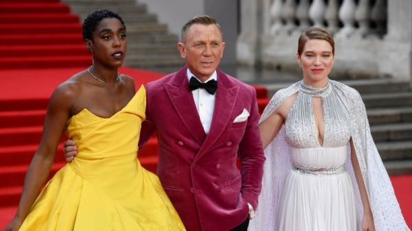 The 53-year-old British actor opened on Tuesday evening the red carpet before the start of the show at the Royal Albert Hall. (Photo: TOLGA AKMEN/AFP via Getty)