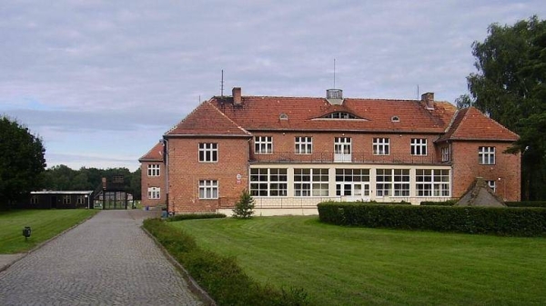 The administrative building at Stutthof concentration camp.