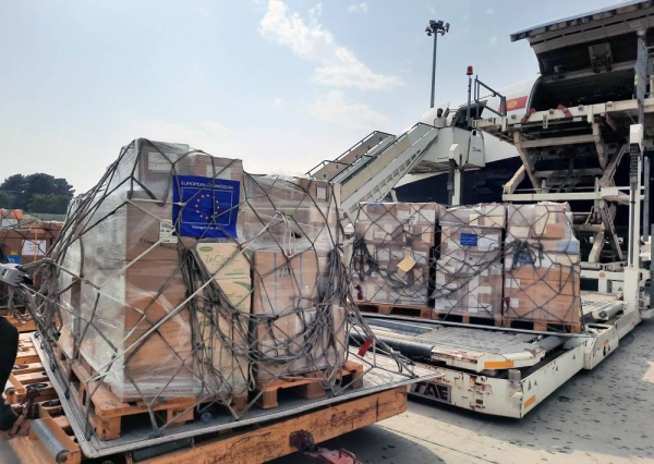 An EU Humanitarian Air Bridge flight has delivered over 25 metric tons of life-saving medical cargo to Kabul on Saturday to address the dire humanitarian situation in Afghanistan.