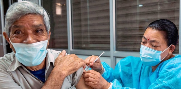 Senior citizens receive their second dose of the COVID-19 vaccine in Kathmandu in Nepal. — courtesy UNICEF/Rabik Upadhayay