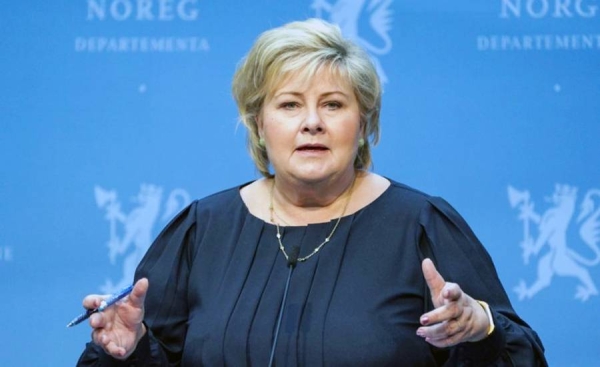 Norwegian Prime Minister Erna Solberg resigned on Tuesday.