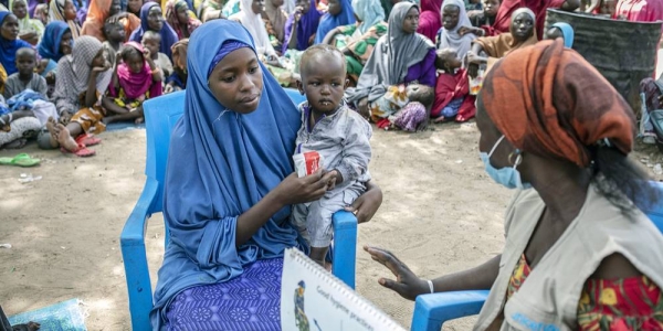 Children are assessed for malnutrition at an IDP camp in Borno State, Nigeria. — courtesy WFP/Arete/Siegfried Modola
