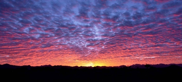 Sunset in Madinah, Saudi Arabia.