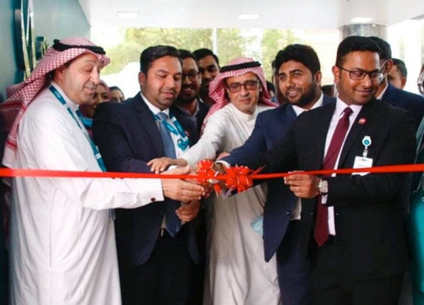 Dr. Jemshith Ahmed, vice president - strategic planning - Abeer Medical Group, with other AMG officials inaugurates the newly renovated Emergency Department of the Saudi National Hospital