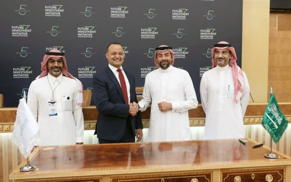 The Royal Commission for AlUla signs landmark agreements with AECOM and an international French consortium comprising Egis, Assystem and Setec during the Future Investment Initiative in Riyadh.