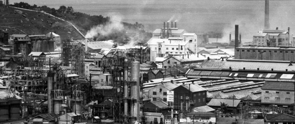 The Chisso chemical plant in Minamata, Japan. — courtesy Minimata Disease Municipal Museum