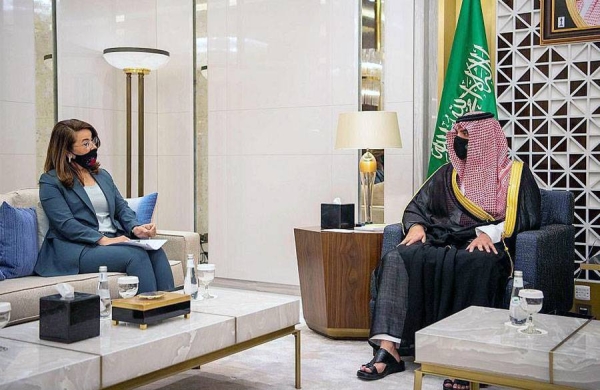 Minister of Interior Prince Abdulaziz Bin Saud Bin Naif received here on Tuesday Under-Secretary-General of the United Nations and Executive Director of the United Nations Office on Drugs and Crime (UNODC) Ghada Waly.