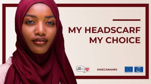 Posters featuring young women wearing Islamic headscarves were removed from Twitter just days after the project's launch.