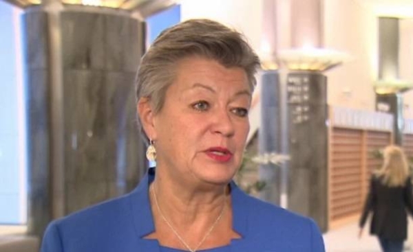 Ylva Johansson says the EU should focus on stopping people from arriving at Minsk airport.