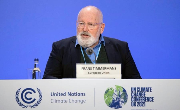 European Commission Vice President Frans Timmermans seen during the recently-held COP26 climate summit in Glasgow.