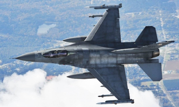 The F-16s screamed across the sky at Chiayi Air Base on Taiwan's southwestern coast.