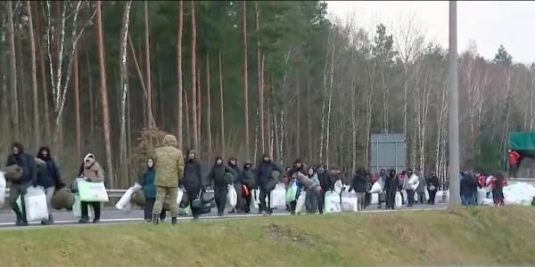 Authorities in Belarus say the migrant camp on the border with Poland has been cleared, and its people have now been moved to a nearby shelter