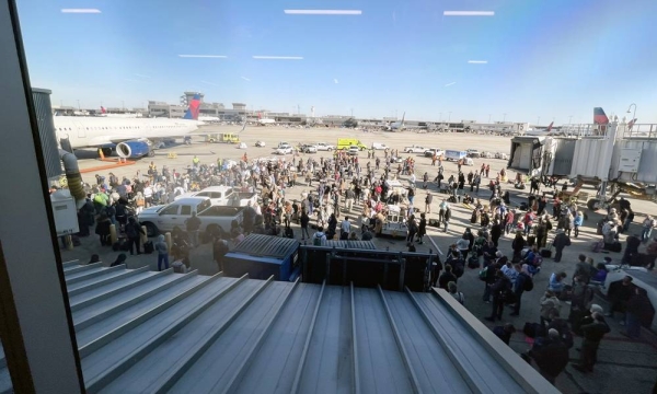 All departing flights were briefly halted at Hartsfield-Jackson Atlanta International Airport on Saturday after the 