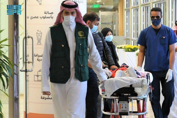 The Egyptian Siamese twins Salma and Sarah arrived in Riyadh on Tuesday.