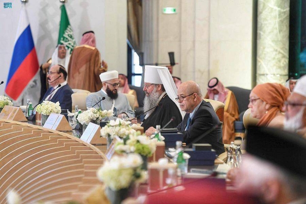 Makkah Emir Prince Khaled Al-Faisal delivers the opening speech on behalf of the Custodian of the Two Holy Mosques.