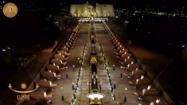  Egypt reopened on Thursday night the Avenue of Sphinxes in Upper Egypt's Luxor Province after years of renovation works. — Courtesy photo.
