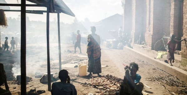 Families shelter at a church that is being used as a temporary site for internally displaced people in Ituri, Democratic of the Congo. — courtesy UNHCR/John Wessels
