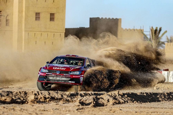 Nasser Saleh Al-Attiyah in action at last year's Oman Rally.