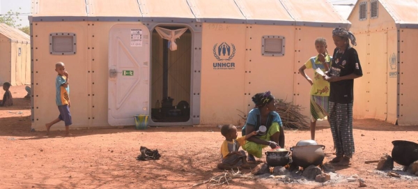 Internally displaced families living at a hosting site in Ouahigouya, Burkina Faso.