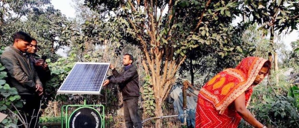 Solar powered water pump in Nepal. — courtesy UNDP