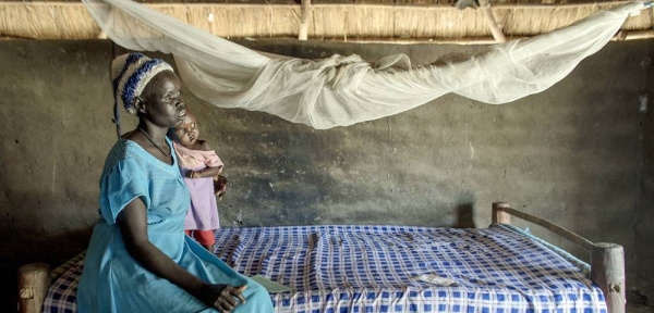 A baby is tested for malaria at a community health center in Chad. — courtesy UNICEF/Frank Dejongh