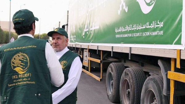 Dr. Abdullah Al Rabeeah, supervisor general of King Salman Humanitarian Aid and Relief Centre (KSrelief), inaugurated the launch of 154 relief trucks from Saudi Arabia on Monday. 