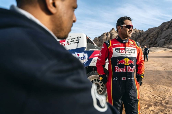 Jakub Przygonski & Timo Gottschalk racing at Hail Rally during the shakedown in Hail, Saudi Arabia on December 7, 2021.