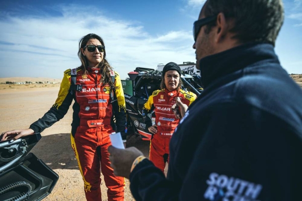 Jakub Przygonski & Timo Gottschalk racing at Hail Rally during the shakedown in Hail, Saudi Arabia on December 7, 2021.