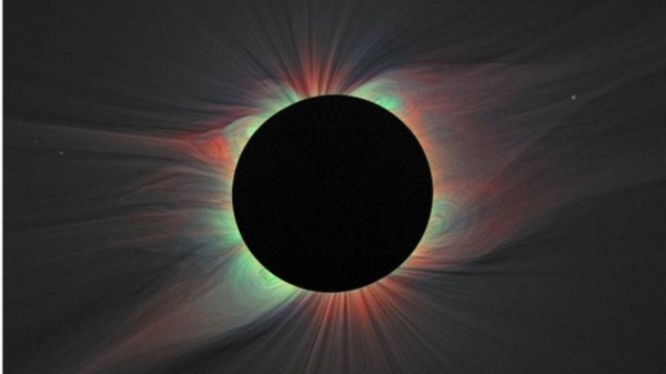 The diffuse corona is only visible to us on Earth during a total solar eclipse.