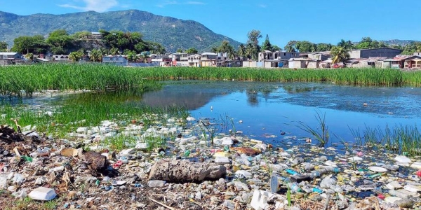 A plastic recycling collection point in Port-au-Prince, Haiti. — courtesy UN Haiti/Daniel Dickinson