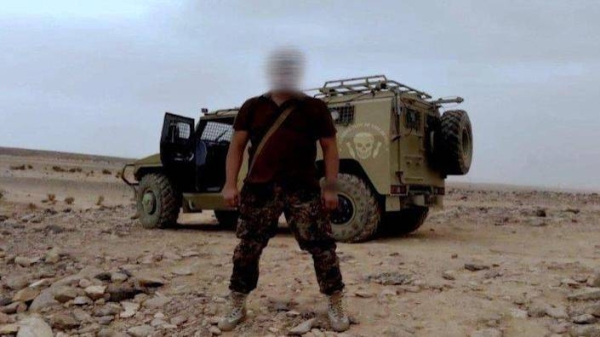 An image said to be of a Wagner fighter in Libya. The shadowy group has been involved in a number of countries.