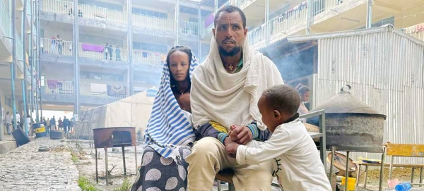 A family from Samre, in southwestern Tigray, walked for two days to reach a camp for displaced people in Mekelle (file photo). — courtesy UNOCHA/Saviano Abreu