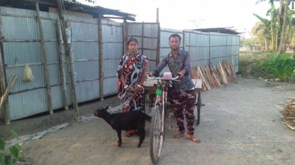 Dipali and Pradip Roy were forced to move home to their village in Bangladesh last year to help cut down on expenses.