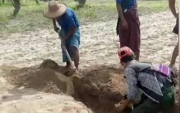 More than 35 bodies, including those of women and children, were found in eastern Kayah state.
